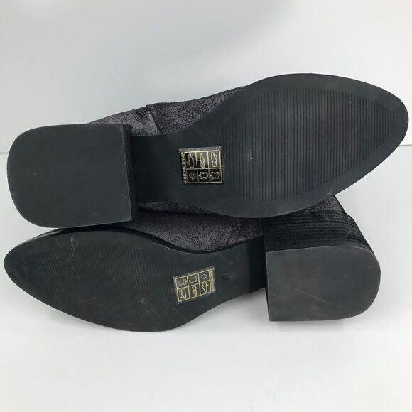 Anthropologie Intentionally Blank Grayish Purple Suede Leather Zip Closure Boots - Picture 11 of 16